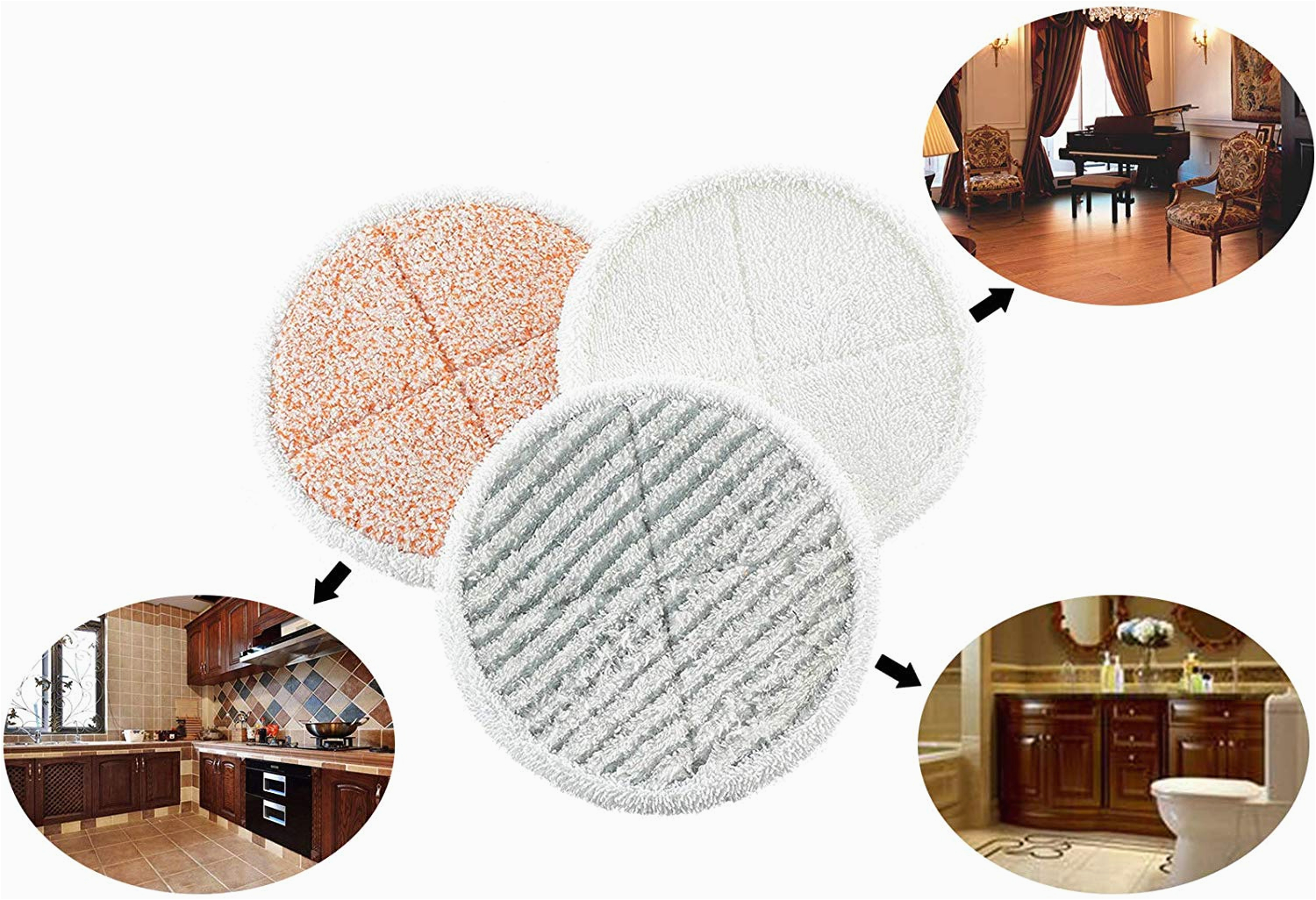 Amazon Deko Für Badezimmer Mop Ersatz Pads Für Bissell Spinwave 2039 Eine 2124 Hard