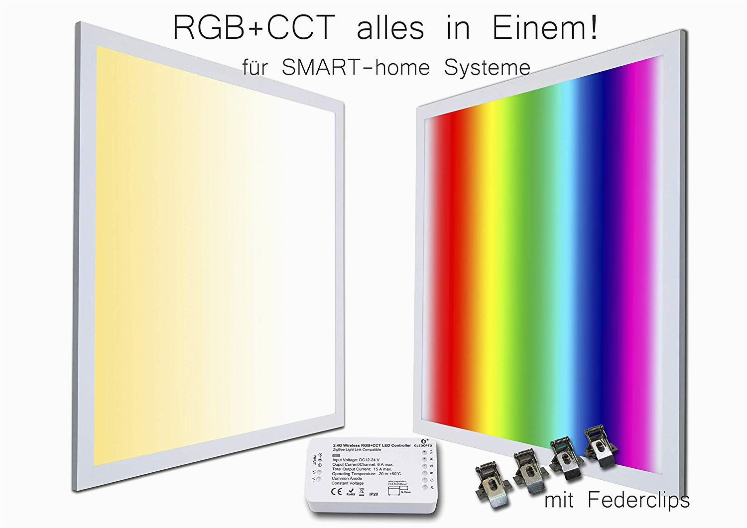 Amazon Lampen Für Schlafzimmer Led Panel Wasserdicht Für Smarthome Rgb Cct 60×60 Ip54 Whiterainbow 36 Watt Warmweiß Kaltweiß Dimmbar Und Alle Rgb Farben Mit Zigbee Mit