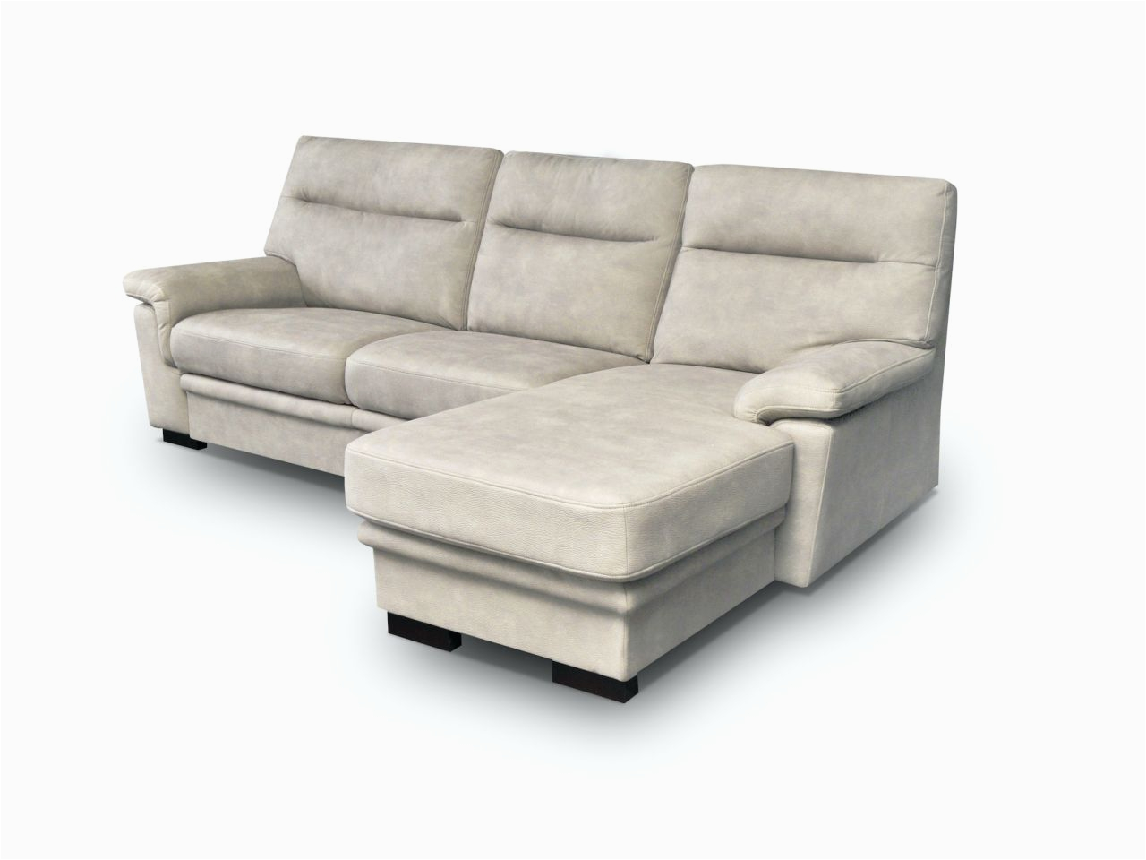 Beige Stoff sofa Ecksofa sofa Opal Mit Schlaffunktion Beige Ottomane Rechts