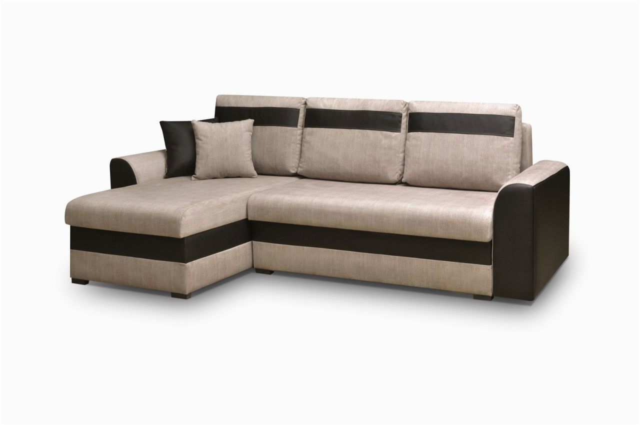 Cairo Schlafsofa Ecksofa sofa Niobe Mit Schlaffunktion Schwarz Beige Ottomane Links