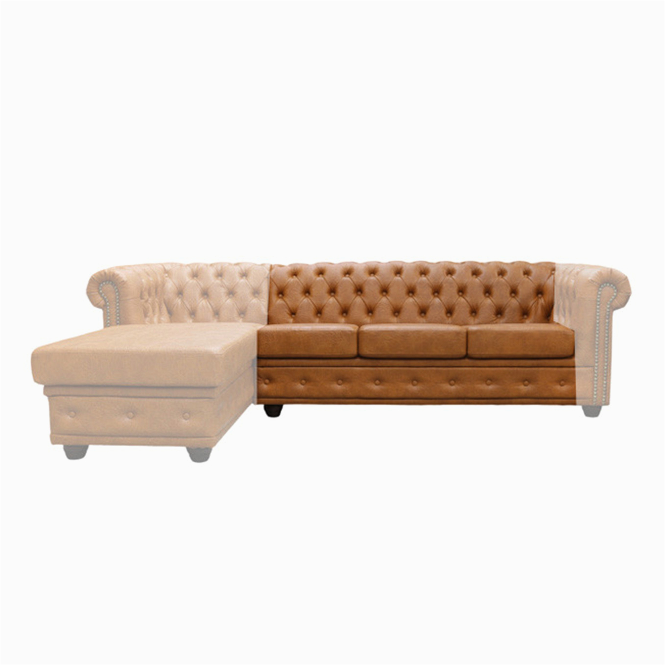 Chesterfield sofa Aus Stoff York Chesterfield Couchen Zwischenelement