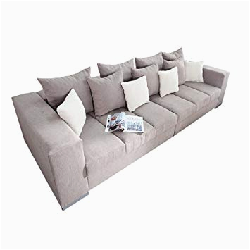 Design Xxl sofa Big sofa island Design Xxl sofa Big sofa island In Greige Strukturstoff Inkl