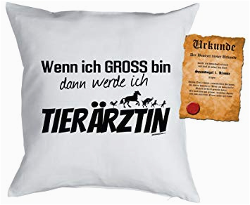 Küche Wasserfest Streichen Tierarzt Kissen Sprüche Kuschelkissen Tierärztin Werde Ich