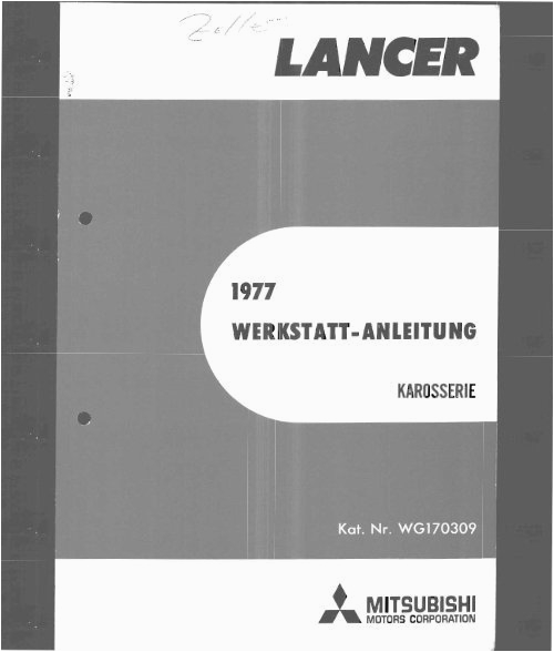 Küchenboden Uneben Lancer 1977 Werkstatt Anleitung Karosserie Pdf