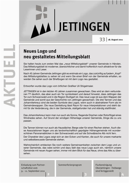 Küchengestaltung Gesang Gmbh Althengstett 4 3 2 Neues Logo Und Neu Gestaltetes Mitteilungsblatt