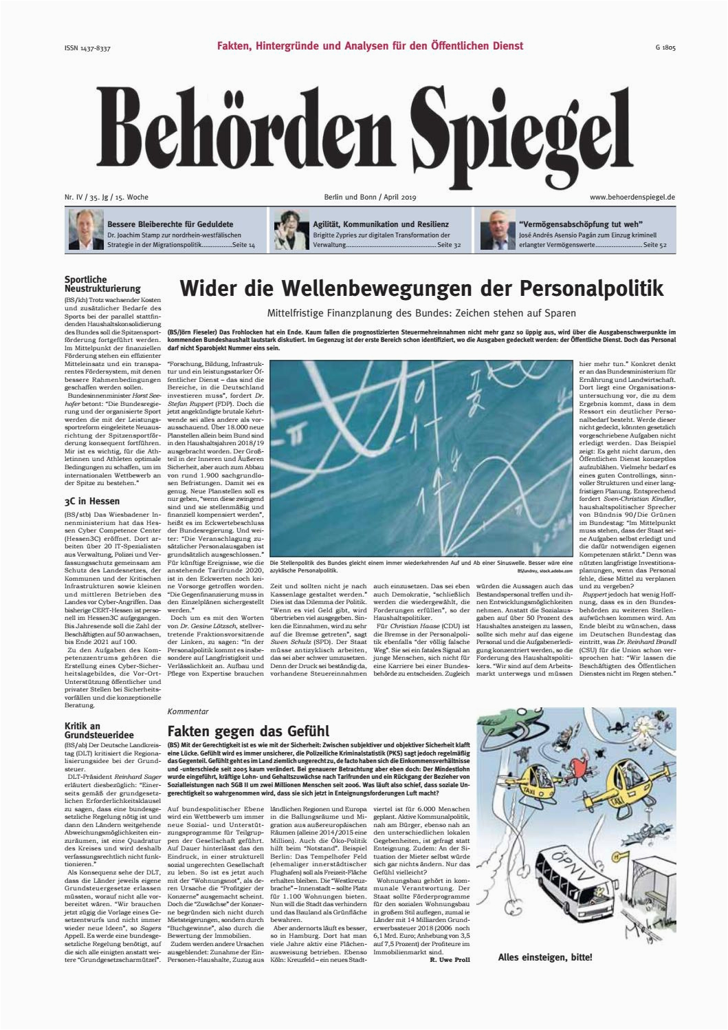 Küchenhintergrund Junge Behörden Spiegel April 2019 by Propress issuu