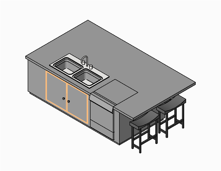 Kücheninsel Cad 2d Und 3d Cad Modelle Kücheninseln Cadblocksfree Cad