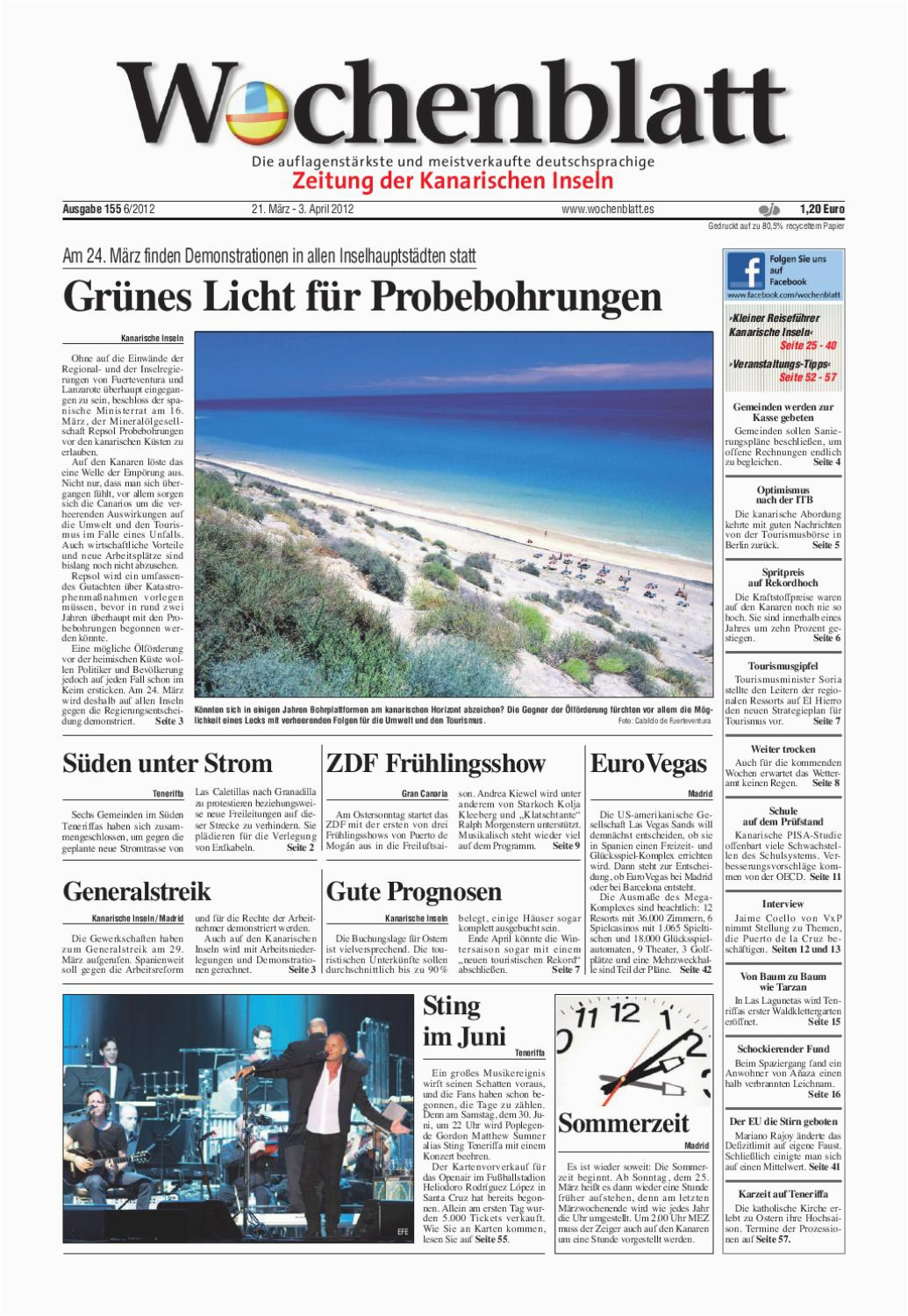 Kücheninsel Fahrbar Wochenblatt Zeitung Der Kanarischen Inseln Ausgabe 155