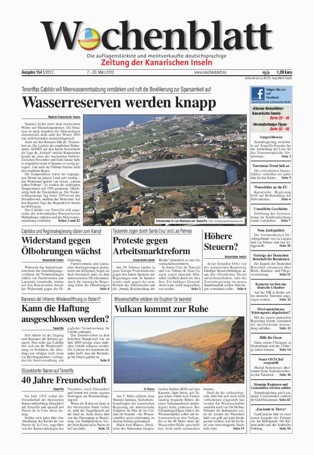 Pfister Kücheninsel Wochenblatt Zeitung Der Kanarischen Inseln Ausgabe 154