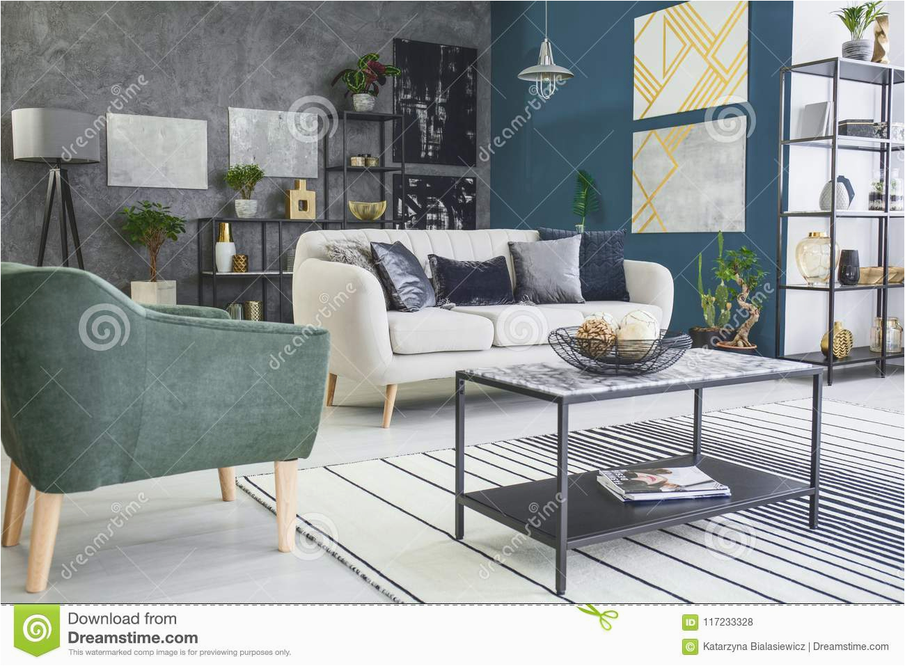 Rug and sofa Design Gallery Living Room Interior with Paintings Stock Image Of
