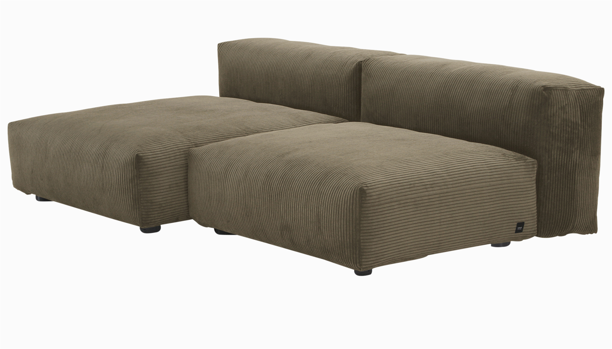 Schlafsofa Cord sofa 1 1 Medium 2 Side Cord Velours Khaki