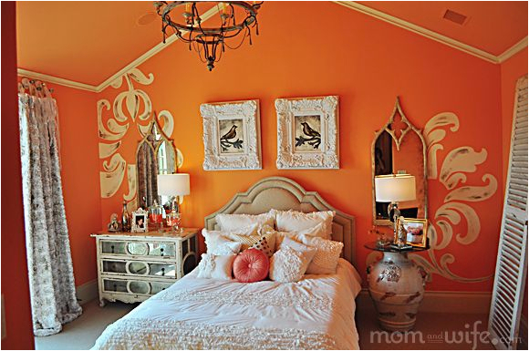 Schlafzimmer Farbe orange Genial Pfirsich Zimmer Dekor Bilder