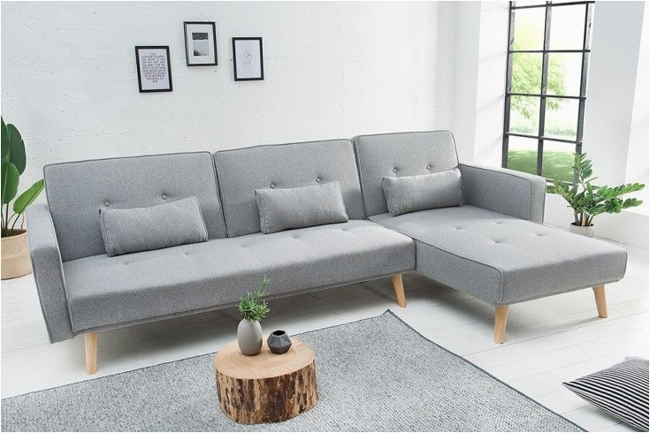 Sofa Design Types Modernes Ecksofa nordic 265cm Hellgrau Scandinavian Design