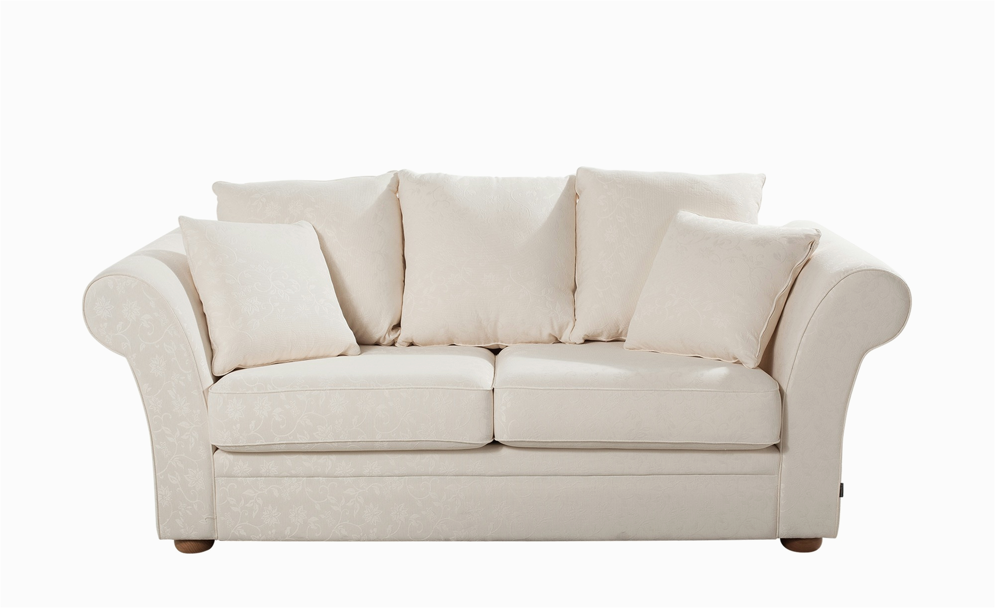 Sofa Moderne Olivia Landhaus sofa Weiß Flachgewebe Olivia