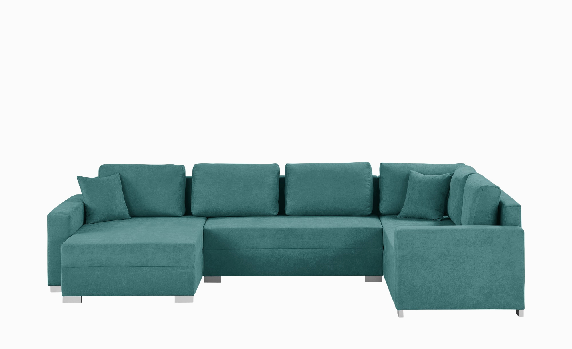 Sofa Petrol Smart Wohnlandschaft Petrol Flachgewebe Anne