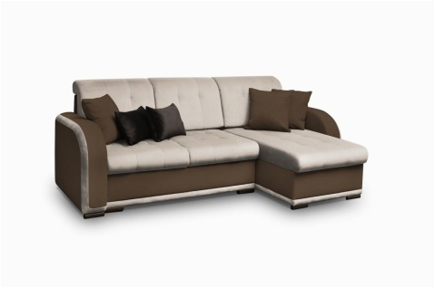 Sofa U form Taupe Ecksofa sofa Lindo Mit Schlaffunktion Braun Taupe Ottomane Rechts