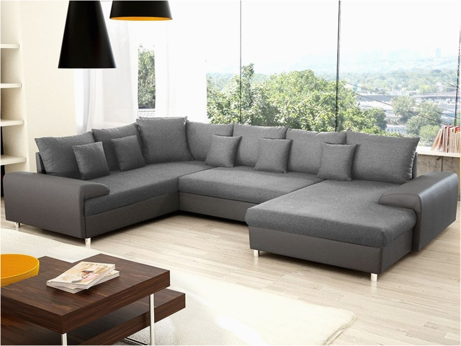 Sofa Um Die Ecke Xxl Ecksofa Schlafsofa Stoff Clement Grau Ecke Rechts