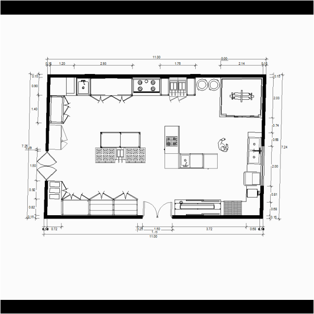 Spülbecken Küche Dwg 2d Cad Restaurant Küche Cadblocksfree Cad Blocks Free