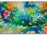 Acrylbilder Für Die Küche Malen Biotop Liquid Painting Grün Rot Blau Malerei Abstrakt