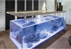 Aquarium Kücheninsel Prekrasan Dizajn Kuhinje S Akvarijem Koji Donosi Ocean