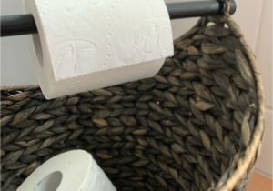 Badezimmer Deko Korb toilettenpapier Ständer Deko Korb Grau Klorollen Halter Rattan Look