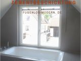 Badezimmer Fliesen Fugenlos Bad In Mansarde Wasserbeständige Zementbeschichtung An