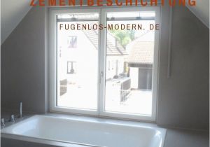 Badezimmer Fliesen Fugenlos Bad In Mansarde Wasserbeständige Zementbeschichtung An