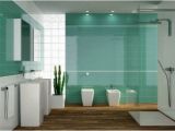 Badezimmer Fliesen Hellblau Badezimmer Grün Fliesen Duschkabine Glas Weiße Badmöbel