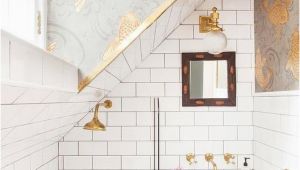 Badezimmer Ideen Gold Gray and Gold Bathroom