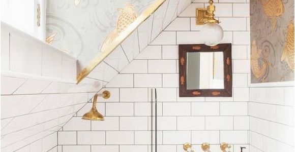 Badezimmer Ideen Gold Gray and Gold Bathroom