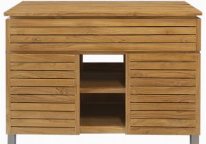 Badezimmerschrank orange Badunterschrank Antonia Aus Teak Massivholz