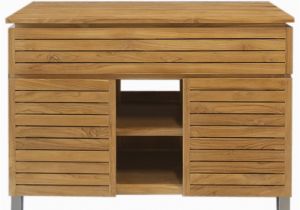 Badezimmerschrank orange Badunterschrank Antonia Aus Teak Massivholz