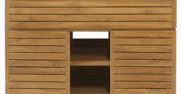 Badezimmerschrank orange Badunterschrank Antonia Aus Teak Massivholz