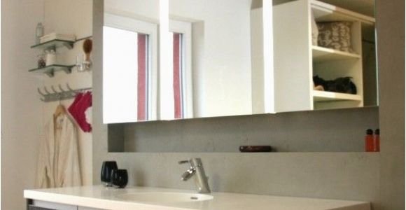 Badezimmerschrank Unter Lavabo Badmöbel Mit In Wand Eingebautem Spiegelschrank Wand In