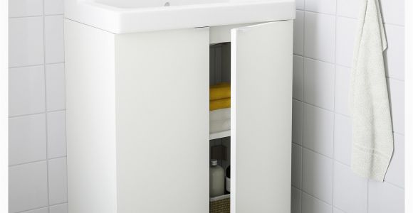 Badezimmerschrank Waschbecken Ikea Lillngen Tlleviken Waschkommode 2 Türen Weiß