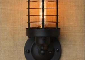 Badezimmerspiegel Nostalgie Großhandel Retro Kurze Schwarze Kleine Käfige Wandleuchte Edison Bulb Fixtures Ländliche Nostalgie Beleuchtung Led Lampe Für Zuhause Badezimmerspiegel