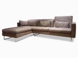 Brühl Einzelsofa sofa Embrace Leder 5668 Taron Braun Kufe Chrom Mit 4 Kissen