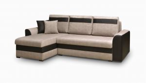 Cairo Schlafsofa Ecksofa sofa Niobe Mit Schlaffunktion Schwarz Beige Ottomane Links