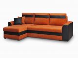 Cairo Schlafsofa Ecksofa sofa Niobe Mit Schlaffunktion Schwarz orange Ottomane Links