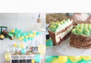 Deko Ideen Kuchen Kindergeburtstag Traktor Geburtstag Einladung torte Deko