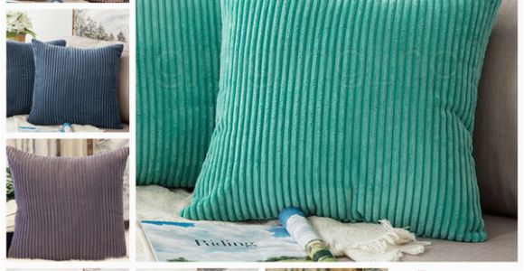 Dekokissen Schlafzimmer Großhandel 13styles Striped Kord Kissenbezug Feste Kissen Kasten Wellen Start sofa Dekokissen Fall Platz Kissen Weihnachten Auto Schlafzimmer Dekor