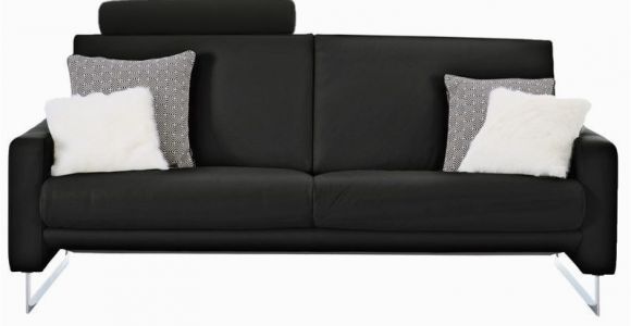 Einzelsofa Coast Interliving sofa 4001 3 Sitzer Schwarz Lederklasse 50