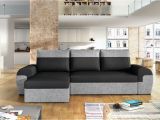 Graues Stoff sofa Reinigen Ecksofa sofa Paros Mit Schlaffunktion Grau Schwarz Ottomane Links