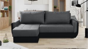 Graues Stoff sofa Reinigen Ecksofa sofa Sania Mit Schlaffunktion Schwarz Grau Ottomane Links