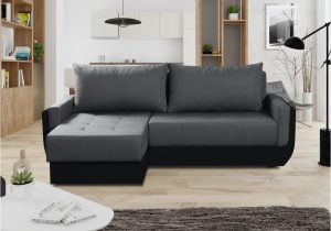 Graues Stoff sofa Reinigen Ecksofa sofa Sania Mit Schlaffunktion Schwarz Grau Ottomane Links