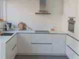 Küche Weiß Hochglanz Arbeitsplatte Grau Kuchen Grau Holz
