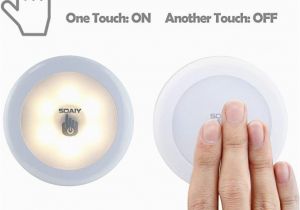 Küchenlampe Led soaiy 4er Set Warmweiß Led Nachtlicht Mit touchsensor Dimmbar Batteriebetrieben touch Lampe Schrankleuchte Küchenlampe 2800k