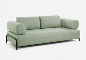 Latex Foam sofa Turquoise 3 Seater Po sofa 232 Cm