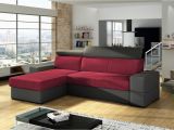 Material Stoff sofa Ecksofa sofa Marios Mit Schlaffunktion Grau Weinrot Ottomane Links