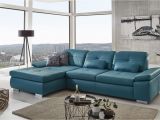 Modernes sofa L form Ecksofa Active L form Bezug Leder Ocean Blau Mit
